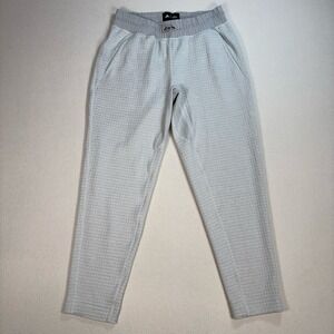 Adidas Reigning Champ Waffle Pants Women's S Off-White Light Gray Tapered Pocket